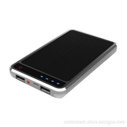 10,000mAh Solar Power Bank with 5V/1.0A Input, 131 x 77 x 14.5mm Size